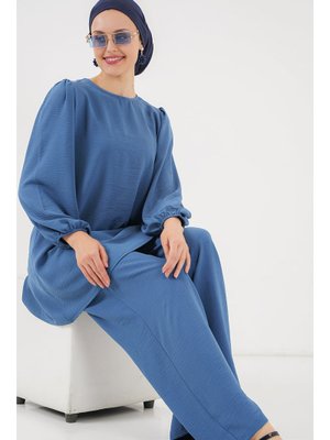 İndigo Ayrobin Tunik Pantolon Alt Üst Takım İndigo Ayrobin Tunik Pantolon Alt Üst Takım