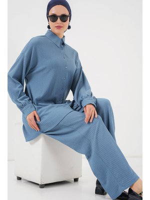 İndigo Örme Alt Üst Takım İndigo Örme Alt Üst Takım