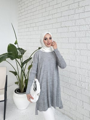 Desenli Triko Tunik Desenli Triko Tunik