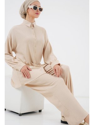 Krem Örme Alt Üst Takım Krem Örme Alt Üst Takım