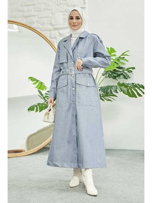 Mavi Nesta Reglan Kollu Trençkot Mavi Nesta Reglan Kollu Trençkot