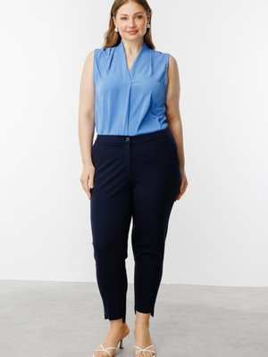 Lacivert Beli Lastikli Büyük Beden Pantolon Lacivert Beli Lastikli Büyük Beden Pantolon