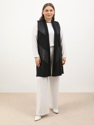 Siyah Orta Boy Bayan Yelek