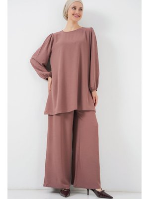 Gül Kurusu Ayrobin Tunik Pantolon Alt Üst Takım Gül Kurusu Ayrobin Tunik Pantolon Alt Üst Takım