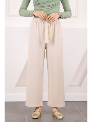 Bej Bürümcük Bol Paça Pantolon Bej Bürümcük Bol Paça Pantolon