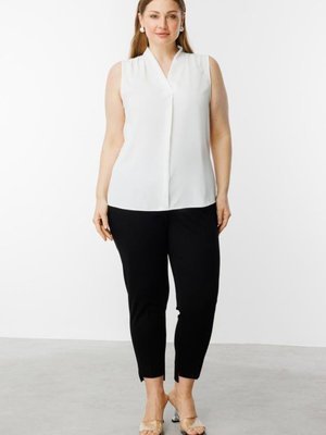 Siyah Beli Lastikli Büyük Beden Pantolon Siyah Beli Lastikli Büyük Beden Pantolon