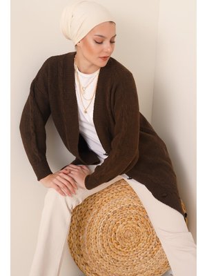 Kahverengi Triko Hırka