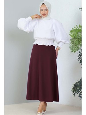 Bordo Mevlana Etek Bordo Mevlana Etek