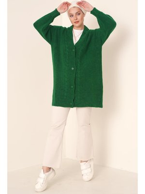 Zümrüt Yeşili Triko Hırka