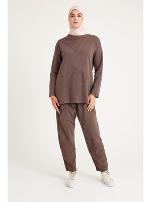 2228_dikiş Detaylı Oversize Eşofman Takım