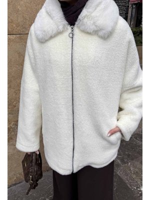 Angora Kürk Yaka Kaban