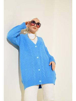 Koyu Mavi Triko Hırka