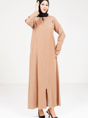 Sütlü Kahve Spor Dikişli Ferace Sütlü Kahve Spor Dikişli Ferace