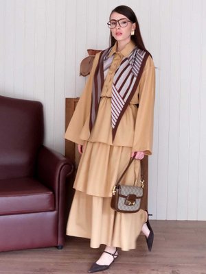 Karamel Paraşüt Kat Kat Etek