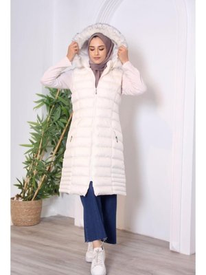 Cepli Fermuarlı Kapüşonlu Şişme Yelek