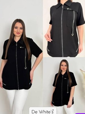 Siyah Büyük Beden Kısa Kollu Spor Ceket