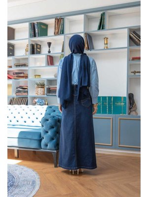 Lacivert Denim Etek Lacivert Denim Etek