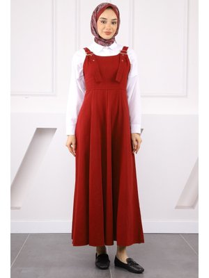 Bordo Fermuar Detaylı Gabardin Jile