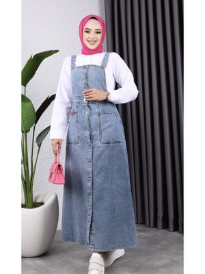 Kar Yıkamalı Kot Salopet