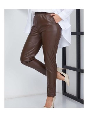 Beli Lastikli Deri Pantolon