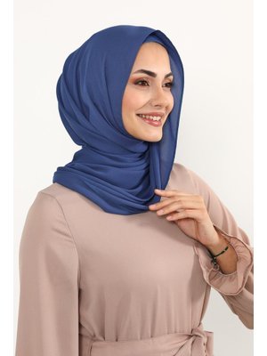 İndigo Krep Şal & Penye Bone İkili Takım,ps