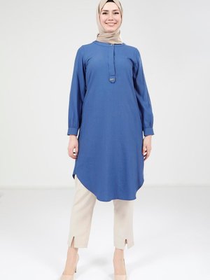 İndigo Düz Tunik İndigo Düz Tunik