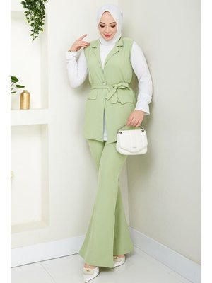 Mint Niyar Yelek Pantolon İkili Takım Mint Niyar Yelek Pantolon İkili Takım