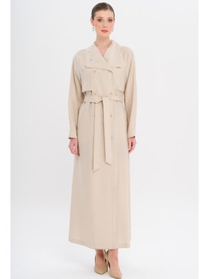 Mendil Yaka Pelerin Ve Çıt Detaylı Astarsız Modal Kap Taş Mendil Yaka Pelerin Ve Çıt Detaylı Astarsız Modal Kap Taş