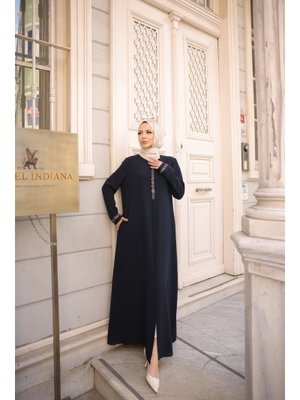 Anne Mac Taşlı Saç Örgülü Ferace