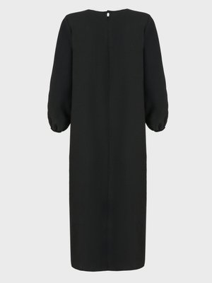 Siyah Büyük Beden Kolları Lastikli Basic Aerobin Elbise Siyah Büyük Beden Kolları Lastikli Basic Aerobin Elbise