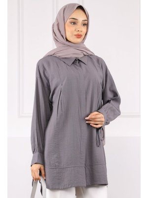 Füme Kol Bağlamalı Tunik