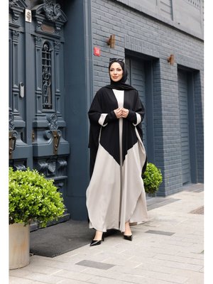 Ekru Almila Medine İpeği Elbise & Kimono