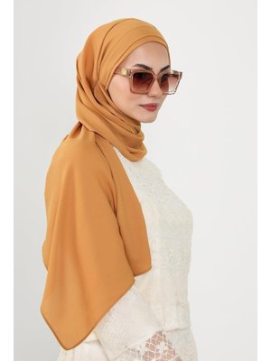 Hardal Önü Pileli Tasarım Krep Pratik Şal,ps