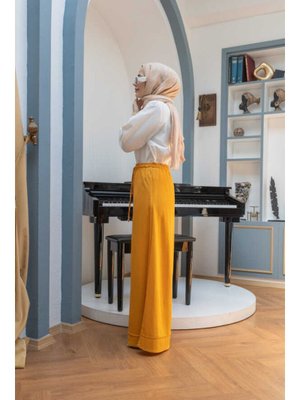 Hardal Ancelina Lastikli Pantolon