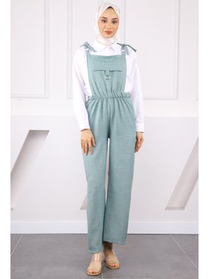 Mint Cep Detaylı Tulum