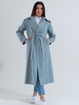 Bebe Mavisi Creed Kadın Oversize Trençkot