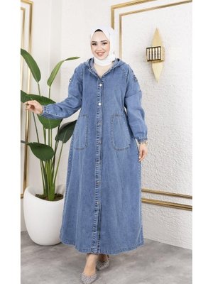 Düğmeli Cepli Kot Kap Düğmeli Cepli Kot Kap