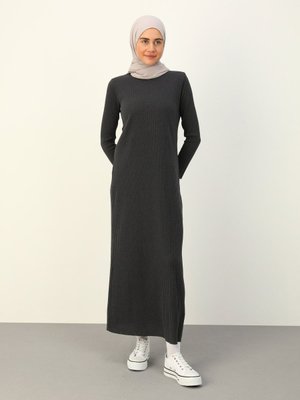 Antrasit Basic Kaşkorse Elbise Antrasit Basic Kaşkorse Elbise
