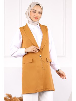 Camel Duble Zincirli Yelek