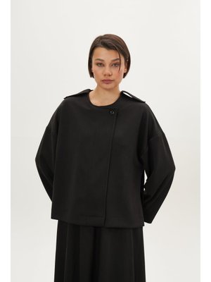 Siyah Apoletli Modal Ceket