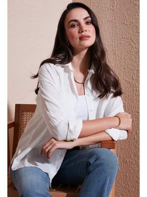 Beyaz Lela Gömlek