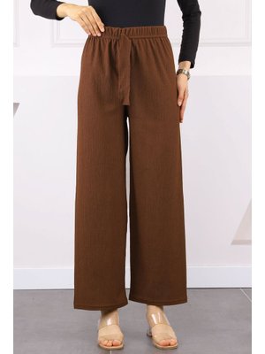 Kahverengi Bürümcük Bol Paça Pantolon Kahverengi Bürümcük Bol Paça Pantolon