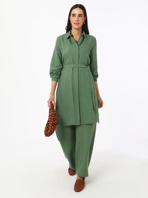 Haki Tunik Pantolon İkili Takım