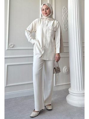 Tek Cepli Gizli Patlı Ekru İkili Takım