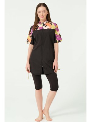 Vivora Toplamalı Yarım Kol Battal Yarı Kapalı Mayo