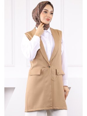 Koyuv Vizon Duble Zincirli Yelek Koyuv Vizon Duble Zincirli Yelek