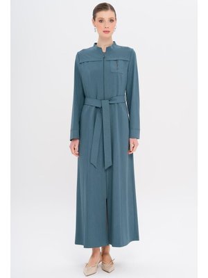 Hakim Yaka Fermuar Kapamalı Desen Detaylı Astarsız Pardesü Mint Hakim Yaka Fermuar Kapamalı Desen Detaylı Astarsız Pardesü Mint