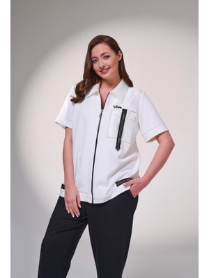 Ekru Büyük Beden Kısa Kollu Spor Ceket