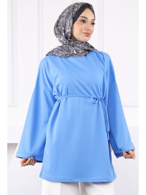 Mavi Beli İpli Krep Tunik Mavi Beli İpli Krep Tunik
