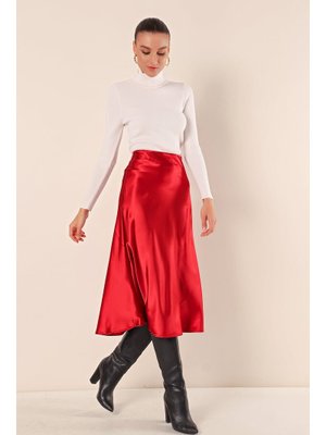 Bordo Saten Etek Bordo Saten Etek